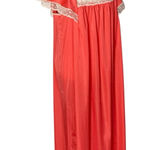 VINTAGE JOLIE GRANDE Lace Trim Maxi Nightgown Dress Pink Size 2X Photo 0