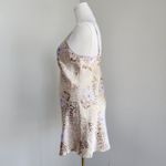 American Vintage Vintage Y2K Jones New York Beige Leopard Floral Satin Slip Dress Lilac Trim L Photo 2