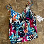 Calvin Klein Tankini Top Tropical Rainforest Size Small Photo 4