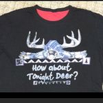 Legendary White Tails Deer Graphic Reversible Red & Black PJ Nightshirt NWOT Size Medium Photo 4