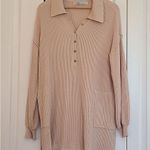 Free People  Beach Picnic Sweater Mini Dress Oversized Size XS Color: Natural Photo 1
