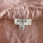 Umgee Light Peach Collared Raw Hem Short Sleeve Mini Utility Dress Photo 7