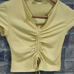 Soft Yellow Molly Rose Crop Top Photo 2