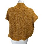 Anthropologie  Maeve Yellow Knit Short Sleeve Oversized Cardigan Sweater Vest XL Photo 1