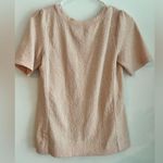 Loft  Women’s Textured Knit Short Sleeve Top Blush Pink Size XS Photo 3