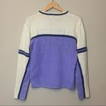 Obermeyer  Juniors Pullover Sweater Apres Ski Crewneck Side Zip Purple Cream NWT Photo 4