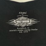 Harley Davidson Women's Black Logo Studded‎ Short Sleeve Baby Tee T Photo 5