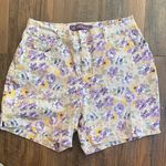 Gloria Vanderbilt  Purple and Yellow Floral Bermuda Shorts Photo 1