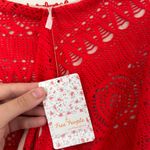 Free People Oceanside Red Crochet Strapless Knotted Mini Dress Photo 4