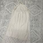 Roxy  Crochet Beachy Halter Maxi Slit Dress Boho Bridal Bachelorette Size M Photo 6