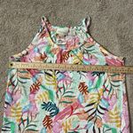 Cynthia Rowley Linen Tropical Leaf Print Halter Neck Tank Top Women's Medium Photo 3