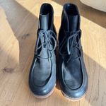 G.H. Bass Women's Black Leather Teresa Wedge Ankle Boots Lace Up, Size 7 US Photo 1