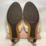 Coach Size 8.5 Kacie Camel/ Suede Slip On High Heel/ Clog Photo 7