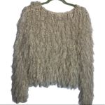 Missguided beige fuzzy pullover sweater Photo 1