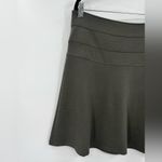 Athleta 🆕 NWOT Ponte Twill Skirt Fit & Flare Stretch Zip Green Gray Grey Taup 8 Photo 6