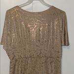 SheIn Dolman Sleeve Holiday Maxi Dress Metallic Floral Rose Print Women’s 2X by Photo 6