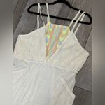 Free People Morning Rise Jumpsuit Cream Ribbed Colorful Cream Embroidered Size L Photo 2