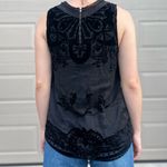 Anthropologie Meadow Rue by  Velvet Chiffon Boho Chic Blouse Top Medium Photo 2