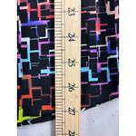 Avenue  Zip Front V-Neck Rainbow Multicolor Print Black Tunic 18/20 3/4 Sleeve Photo 6