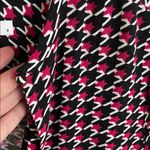 Equipment Magnolia Houndstooth Keyhole Neck A-line Midi Dress Amaranth Multi Photo 8