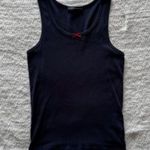 Brandy Melville brandy Black Tank Top with Red Detail Photo 0