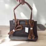 Brown Vegan Leather Backpack with Adjustable Straps Photo 1