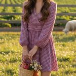 The Fifth Label Radiant Mini Dress in Pink Check Size Small NWT Photo 0