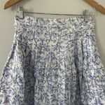 Thierry Colson France Skirt Blue Toile Pleated New Size Small Photo 2
