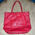 Tory Burch Michelle Tote Large Cherry Red Shoulder Bag Purse Photo 1