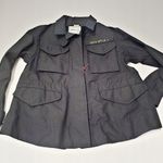 ZARA SRPLS Women's Military Utility parka Cotton Katana Jacket Black Size L NEW Photo 6