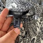 Forever 21  Black White Floral Ruffle Mini Dress • Long Sleeve • Smocked Waist • Photo 2