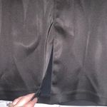 Cache Black Satin Front Slit Embellished Skirt Photo 1
