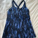 Lululemon Women's Blue Patterned Tank Top Photo 0