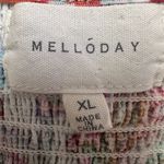 MELLODAY tie vneck 3/4 ruffle sleeve paisley print top Photo 2