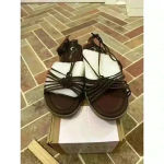 Journee Collection  Brown Strappy Lace‎ Up Sandals size 8.5 NWB Photo 1