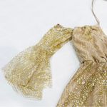 Hello Molly NWT  Shimmer Please Bronze Sparkle Romper Photo 2