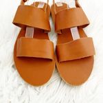 SSEKO | Brown Leather Double Strap Sandal Sandals Open Toe Strappy | Size 8 Tan Photo 1