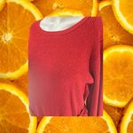 Calvin‎ Klein Red Long Sleeve Ribbed Sweater Dress with Belt Size Medium Photo 2