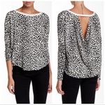 Chaser  Leopard Animal Print Drape Open Back Top Size Large Photo 1