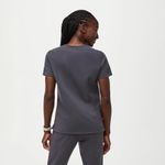FIGS  Women's Catarina One Pocket Scrub Top in Charcoal, Size Small Photo 3