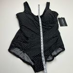 MiracleSuit  Oceanus One Piece Pin Point Black White Swimsuit Womens Size 20W NEW Photo 8