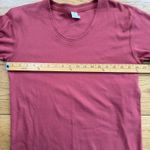 Peruvian Connection Pima Cotton T Shirt SZ S Muted Burgundy Detailed Round Neck Photo 5