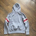 Wisconsin Badgers Embroidered Grey Hoodie Gray Photo 2