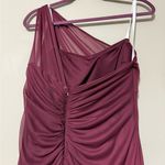 David's Bridal David’s Bridal size 14 wine colored long mesh one shoulder dress bridesmaid nwt Photo 3