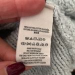 Free People  Minty Blue Open Knit Long Sleeve V-neck Sweater Photo 5