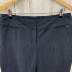 Anne Klein Ann Klein Dress Pants Womens 10 Gray Polyester Viscose Straight Leg Slit Pockets Photo 1