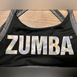 FINAL PRICE Zumba Sports Bra with Metallic Detailing Silver Size XS Photo 5