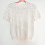 Handmade  Knit Vintage Sweater Short Sleeve Ivory Photo 2