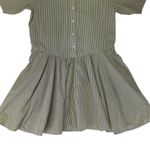Vintage Avon Shirt Dress Women's 12 Button Front‎ Knee Length Short Skater Swing Tan Photo 3