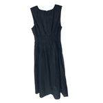 J.Crew  Hyacinth Dress In Cotton Poplin A Line Pockets Smocked Black M Photo 3
